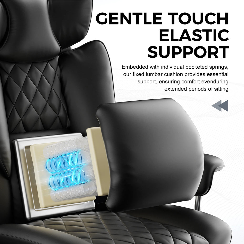 Big and Tall Gaming Chair with Pocket Spring Office Chair with Footrest