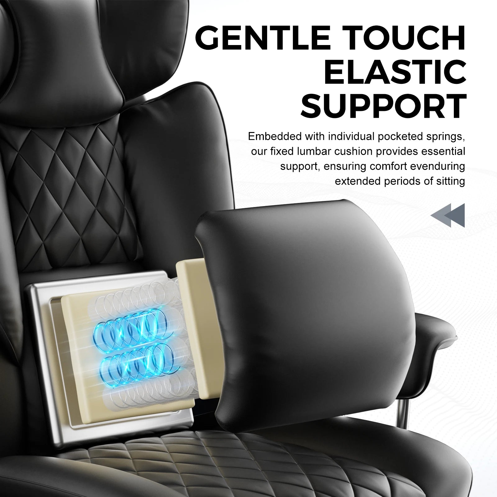 Big and Tall Gaming Chair with Pocket Spring Office Chair with Footrest
