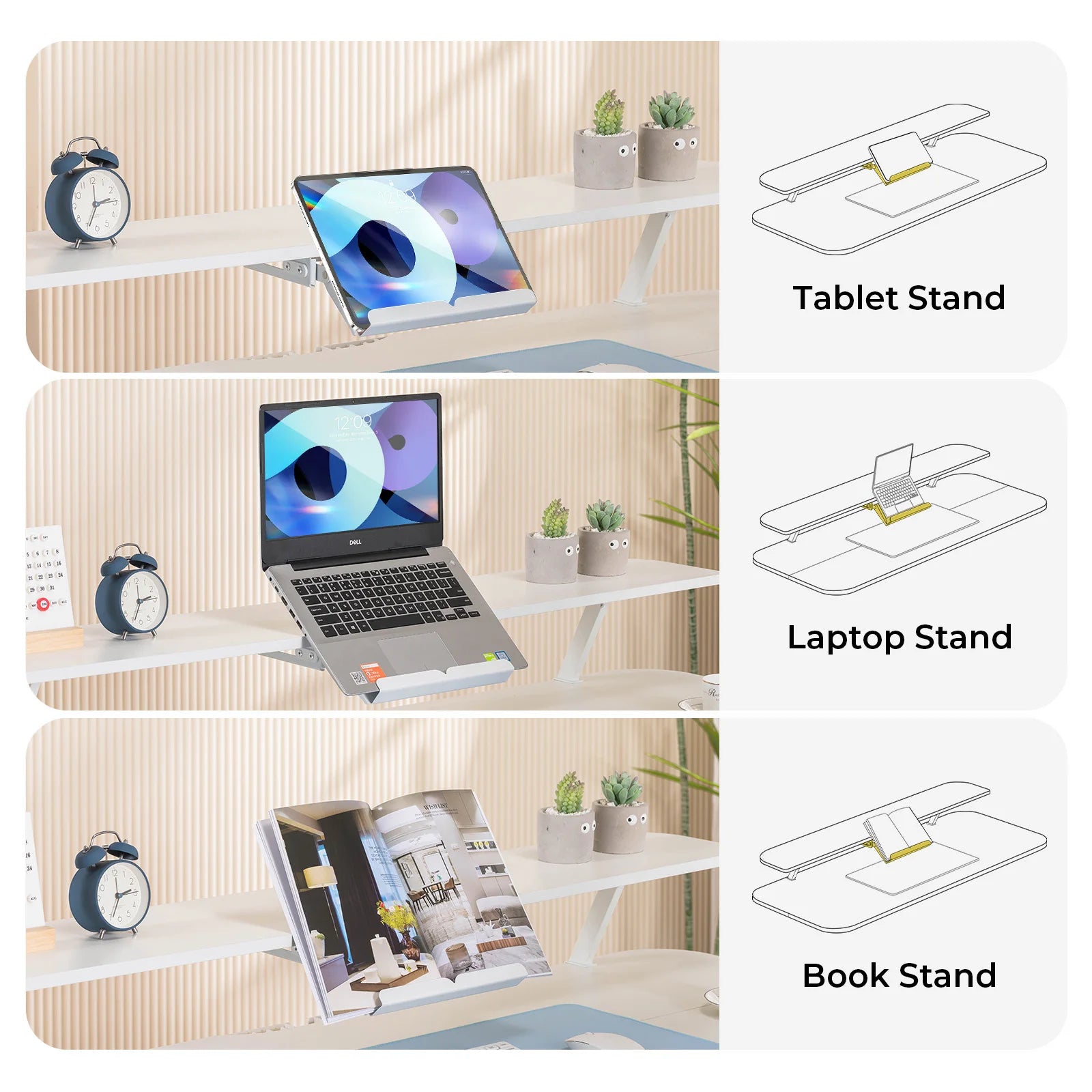 Electric Standing Desk with Drawers, Home Office Computer Desk