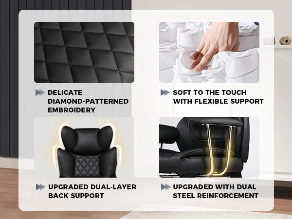Big and Tall Gaming Chair with Pocket Spring Office Chair with Footrest