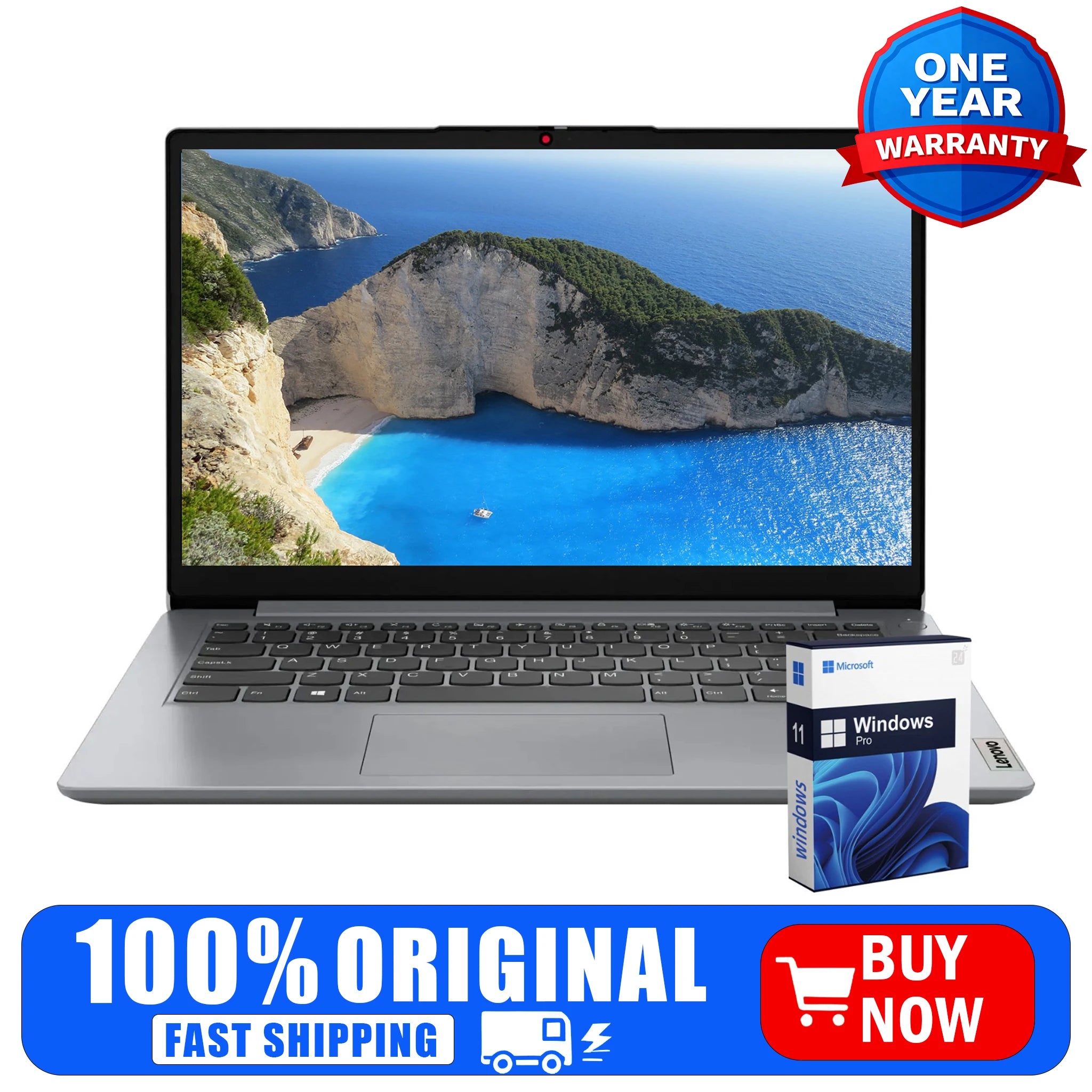 Lenovo 14" Business Laptop ,Intel ,Cloud Grey, Windows 11 Pro