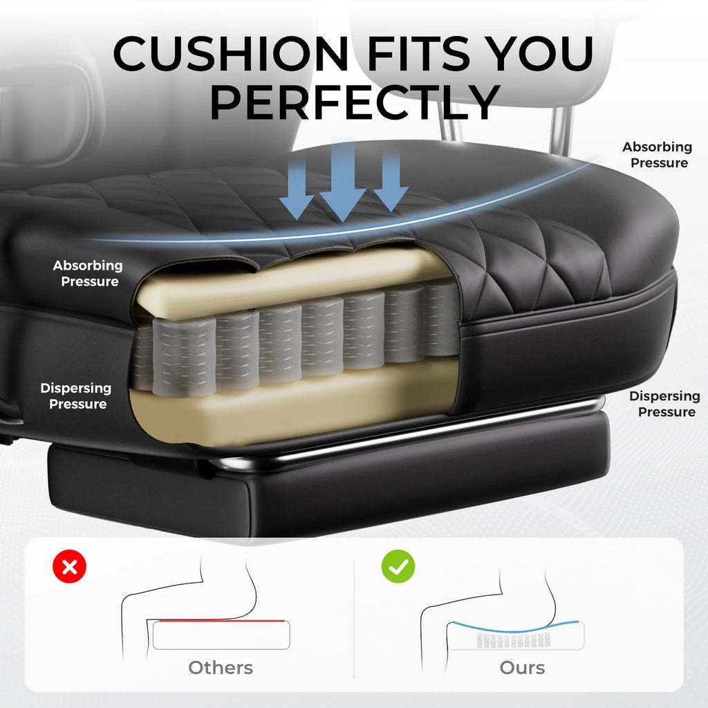 Big and Tall Gaming Chair with Pocket Spring Office Chair with Footrest