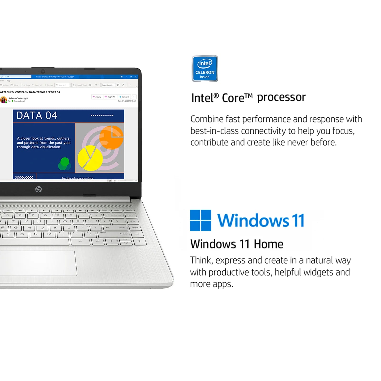 HP Newest 14" Business Laptop, Intel ,Silver