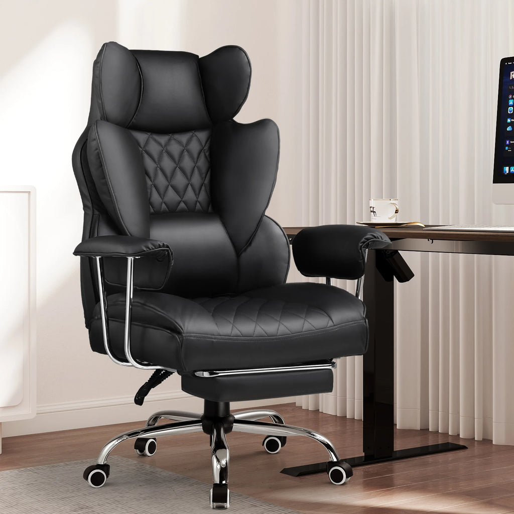 Big and Tall Gaming Chair with Pocket Spring Office Chair with Footrest