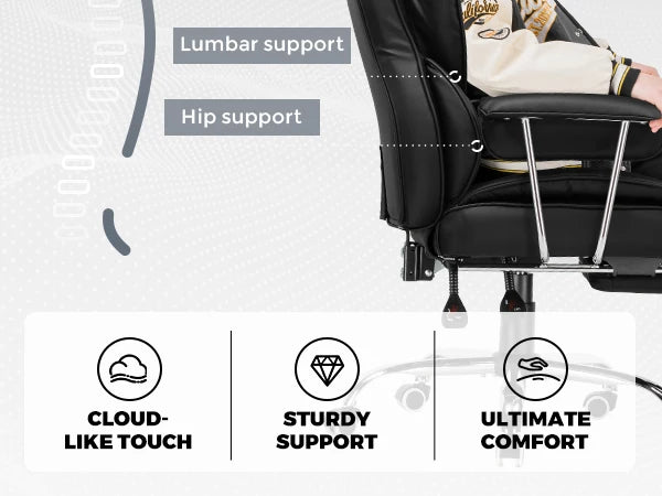 Big and Tall Gaming Chair with Pocket Spring Office Chair with Footrest