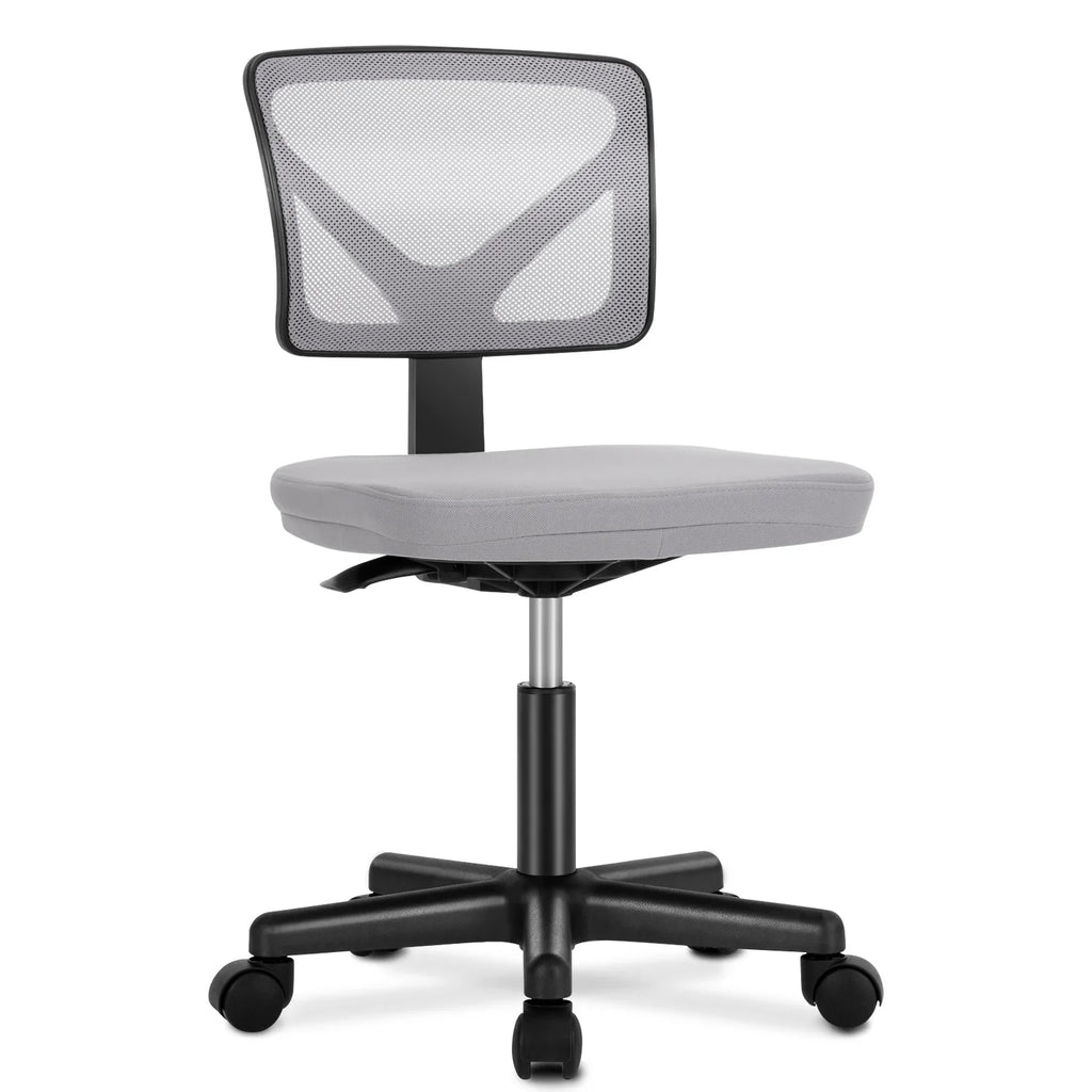 Armless Office Chair  with Adjustable Height  Rolling Swivel Chair