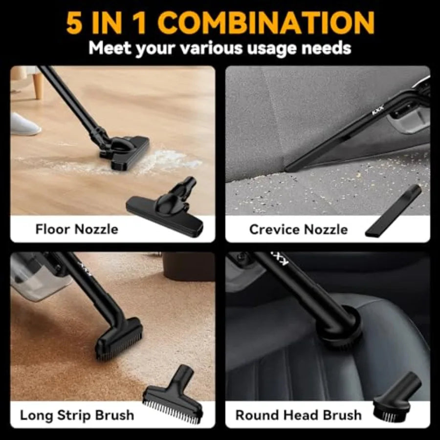 Cordless Vacuum for Dewalt 20V Battery 5 in 1 Handheld Electric Vacuum Cleaner with 500W Powerful Motor 46 CFM Portable Hand Va