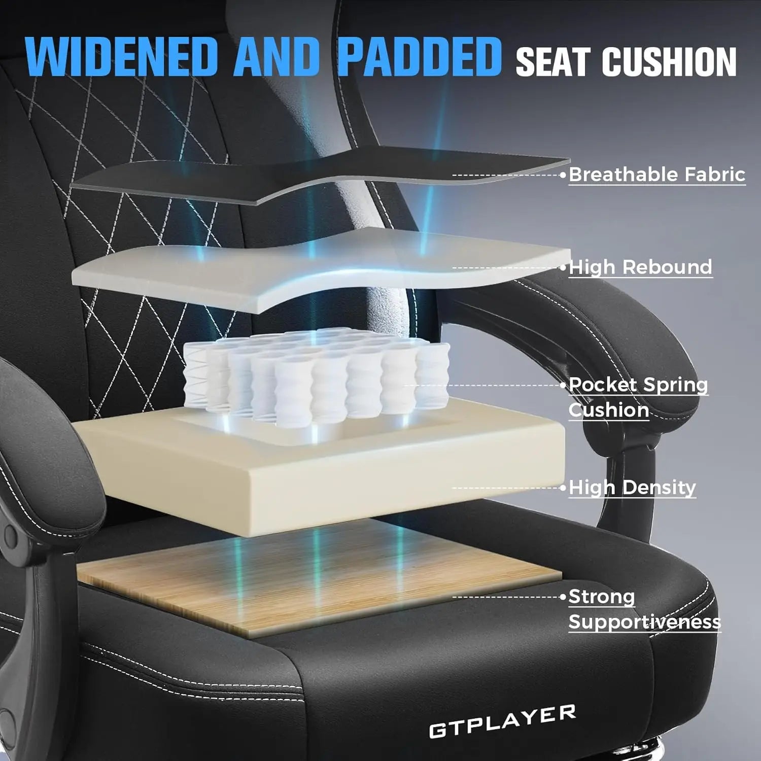 Large  Gaming Chair with Lumbar Support,