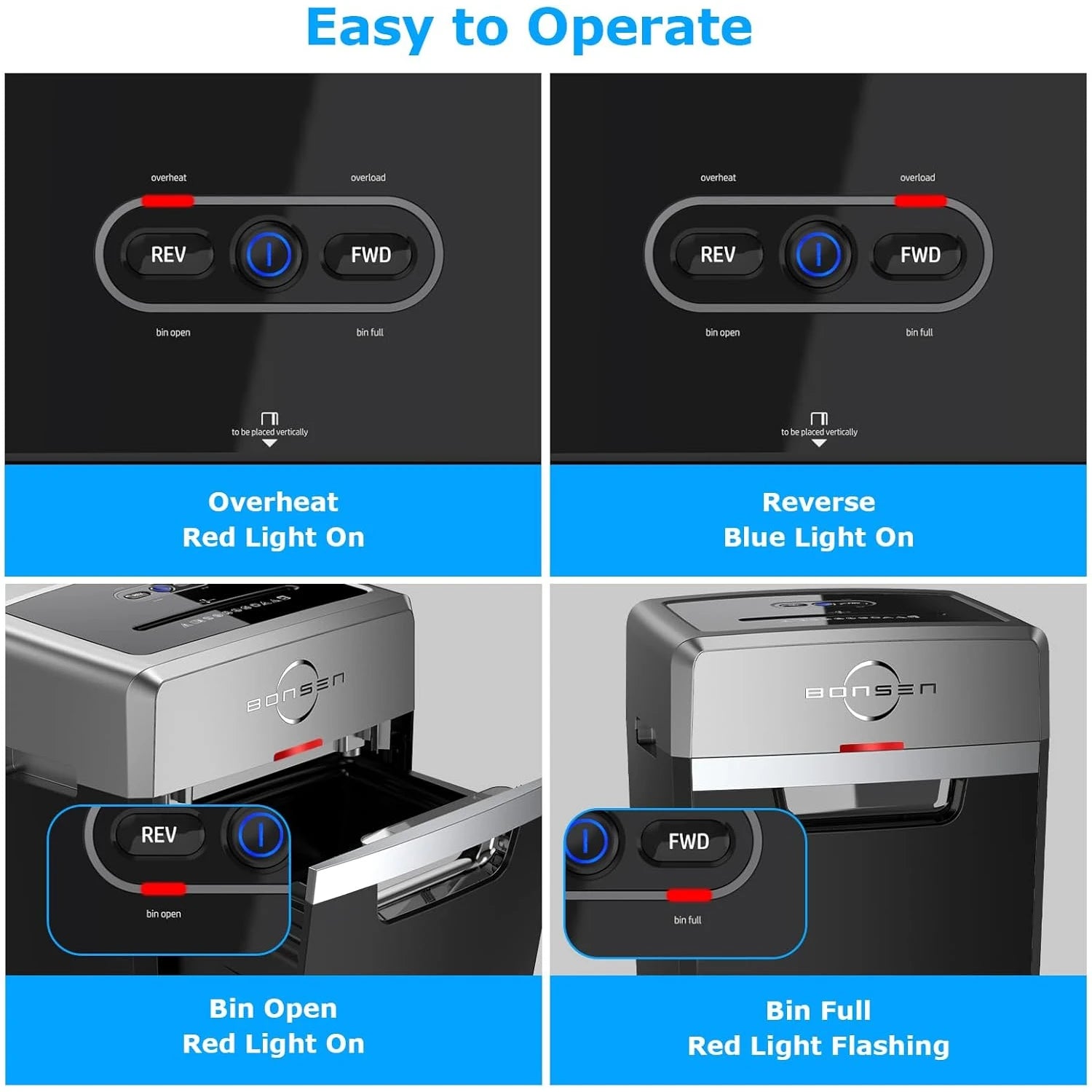 Heavy Duty Paper Shredder,  Commercial Shredder for Office and Quiet