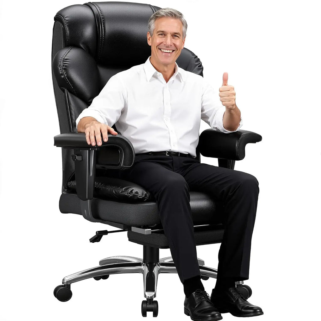 Office Chair with High Back, Big and Tall  with Foot Rest & Arms,