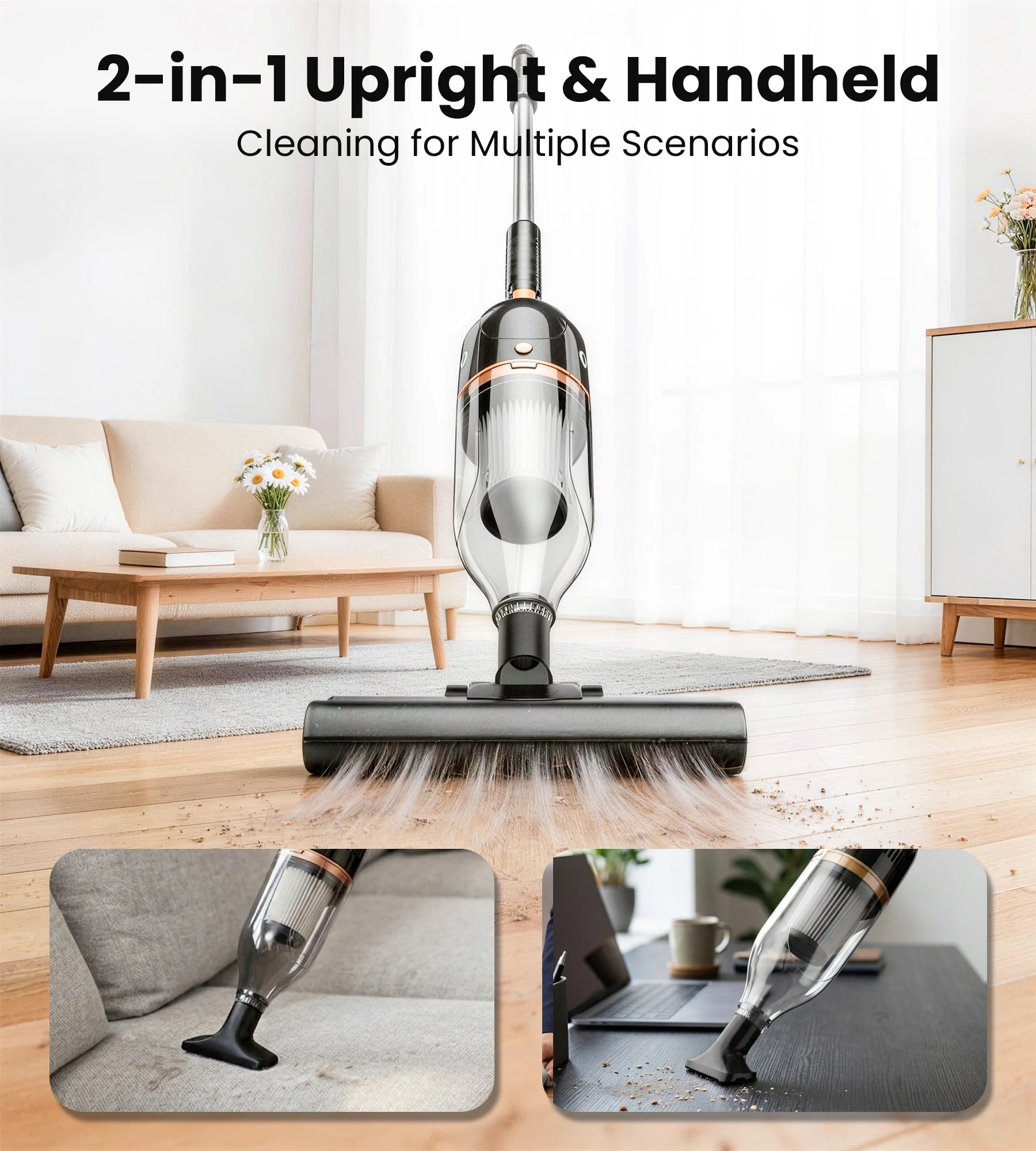 INSE R7 Corded Vacuum Cleaner 600W Powerful Handheld 3 in 1 Lightweight