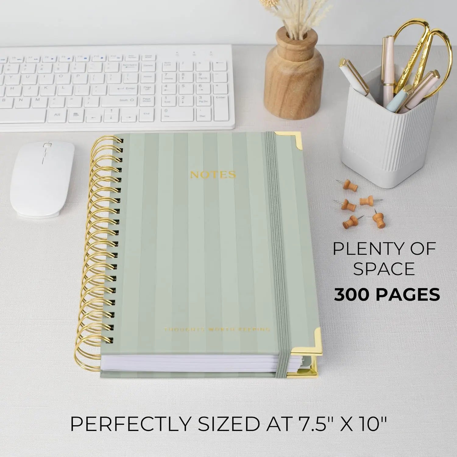 Thick Spiral Notebook with Tabs, Pages and Dividers