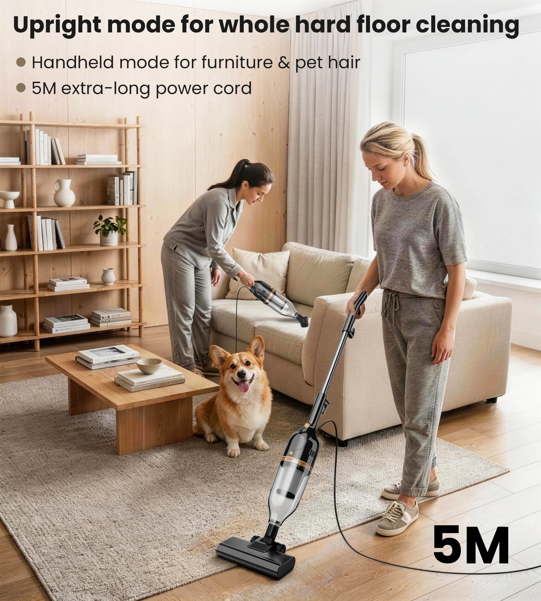 INSE R7 Corded Vacuum Cleaner 600W Powerful Handheld 3 in 1 Lightweight