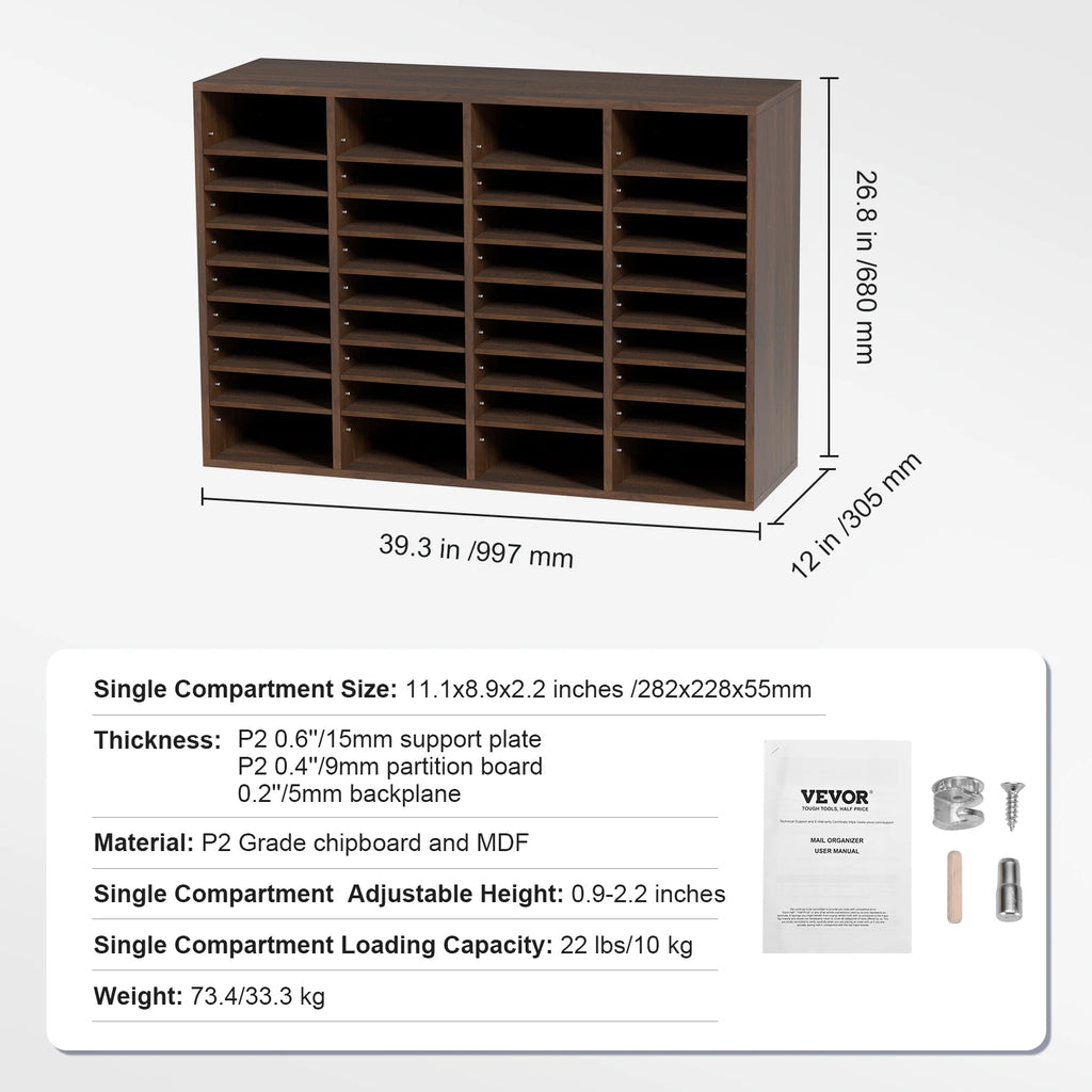 Literature Organizers 5/12/24/36 Compartments Office Mailbox