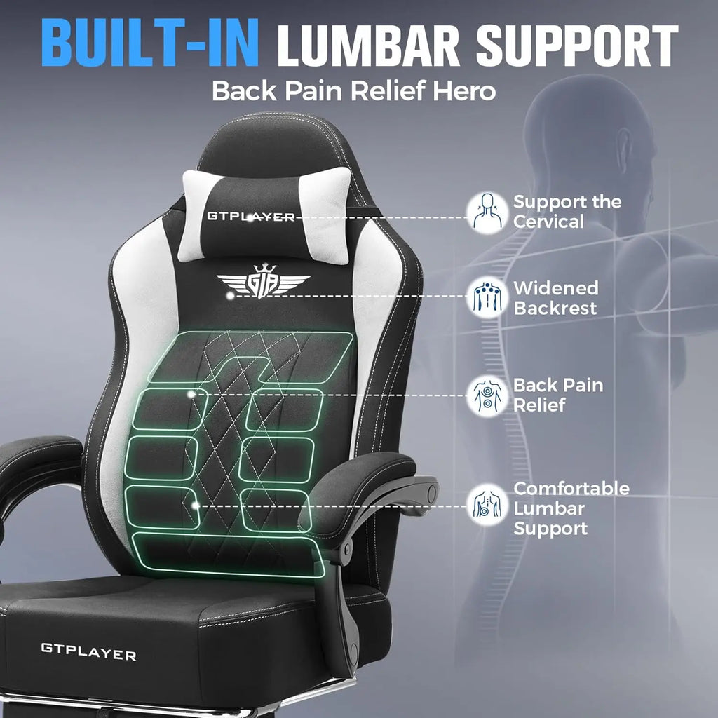 Large  Gaming Chair with Lumbar Support,