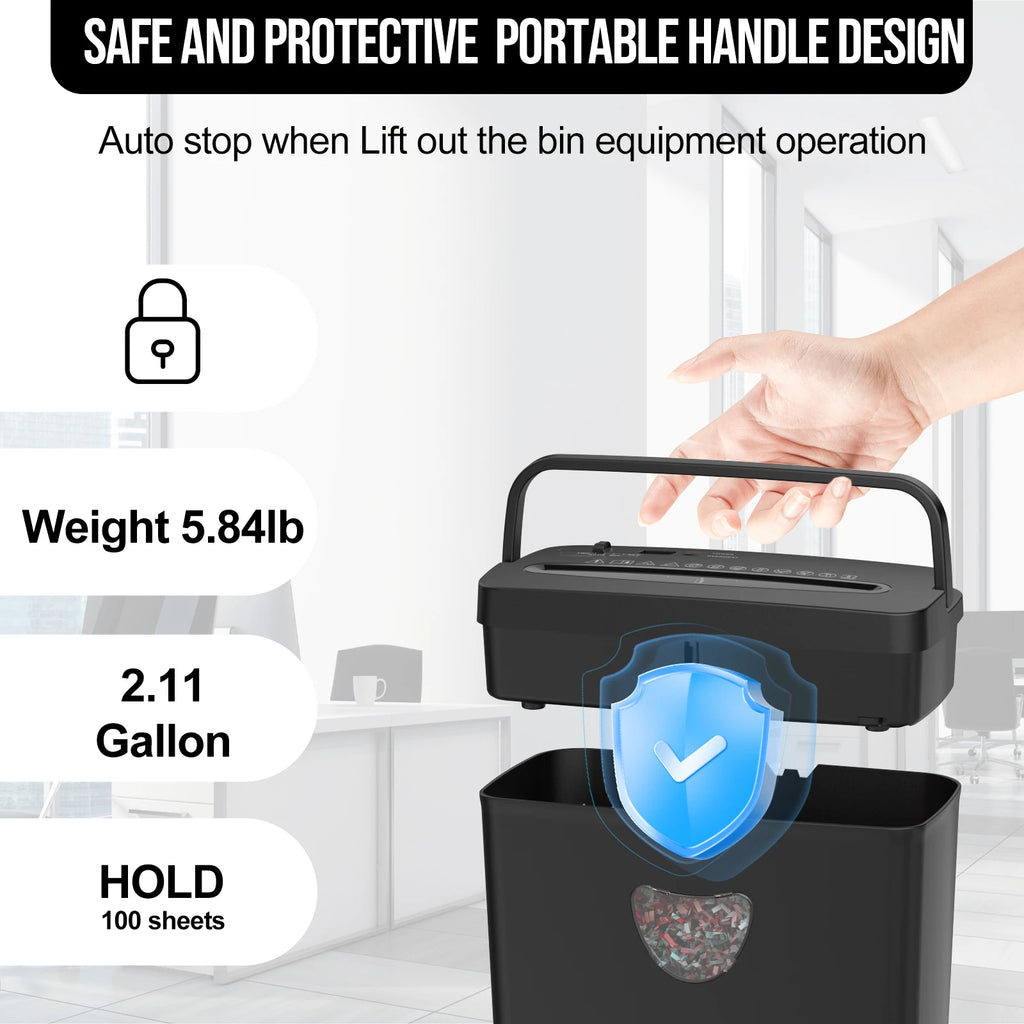 5-Sheet Cross Cut Jam Proof  Paper Shredder for Home Office,