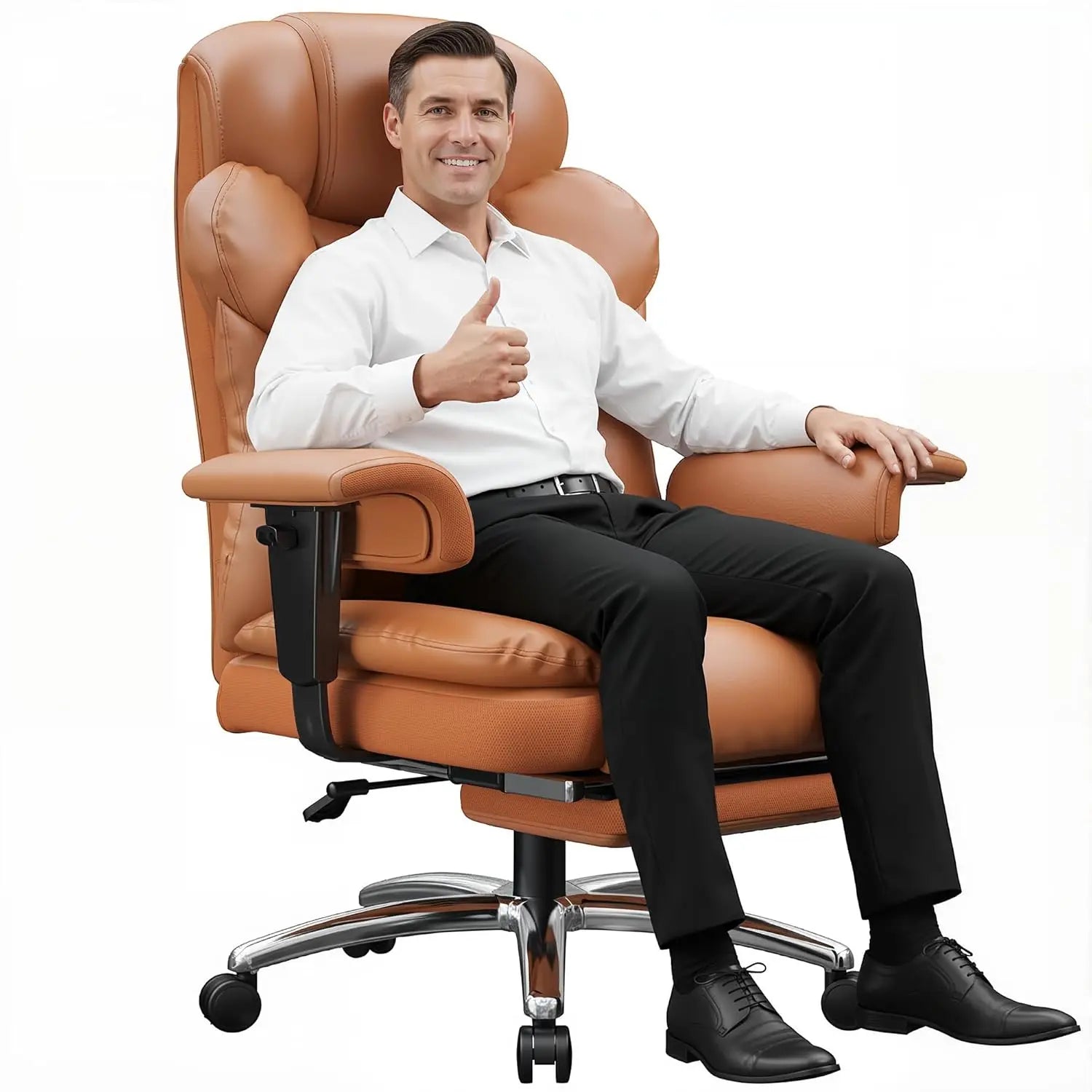 Office Chair with High Back, Big and Tall  with Foot Rest & Arms,