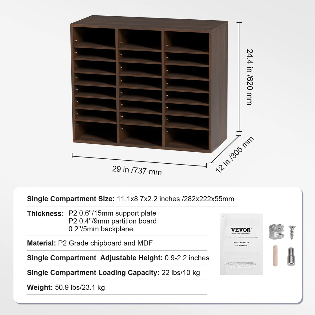 Literature Organizers 5/12/24/36 Compartments Office Mailbox