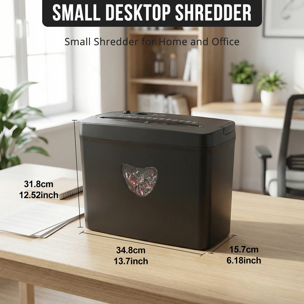 5-Sheet Cross Cut Jam Proof  Paper Shredder for Home Office,