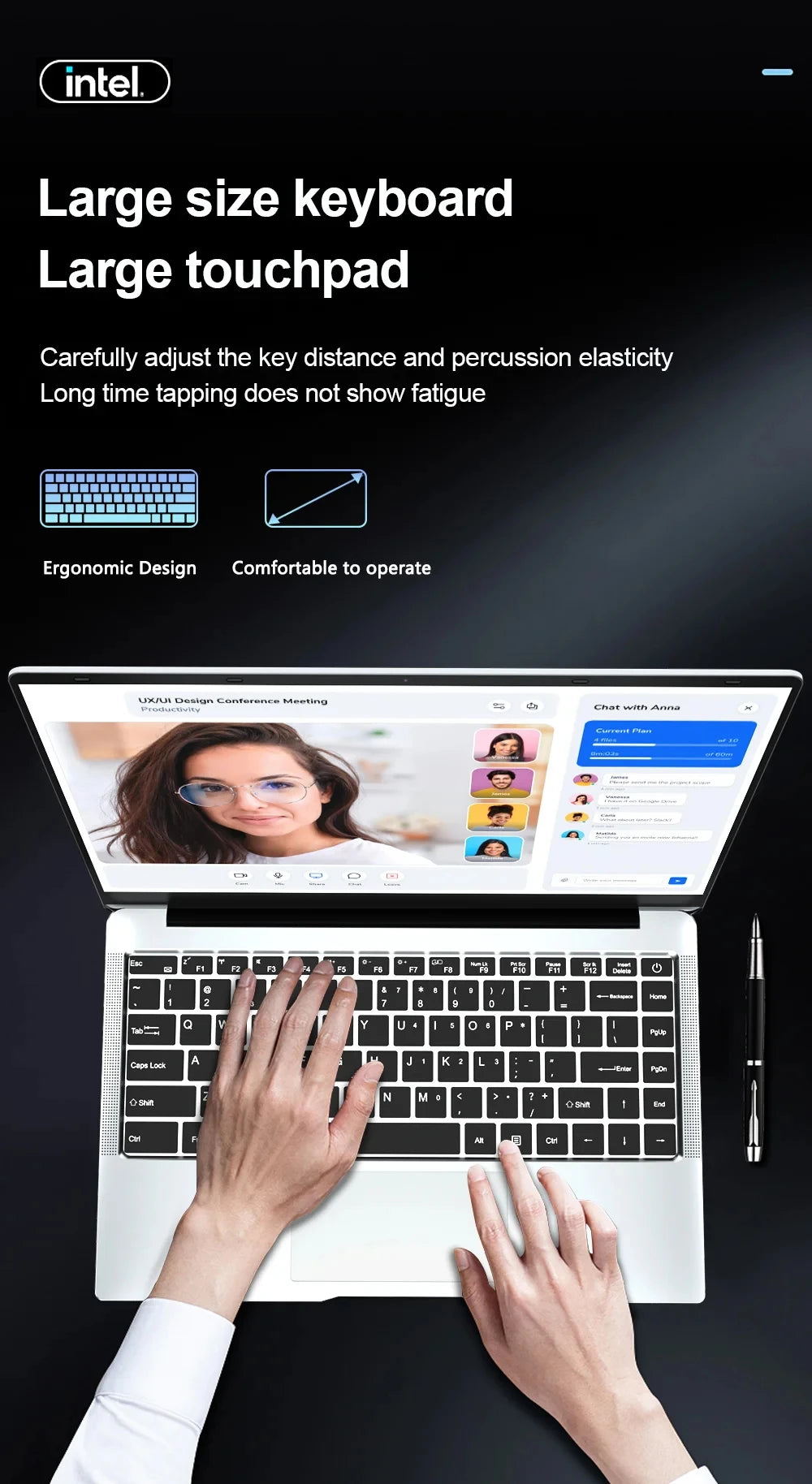 14.1inch Intel 11 Pro 2025 Notebook PC Office Computer PC