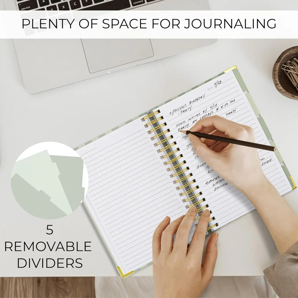 Thick Spiral Notebook with Tabs, Pages and Dividers