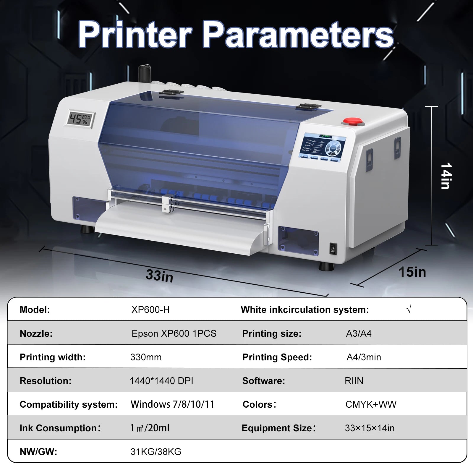 Printer,Direct to Film,2X-SpeedLED Multi-Function