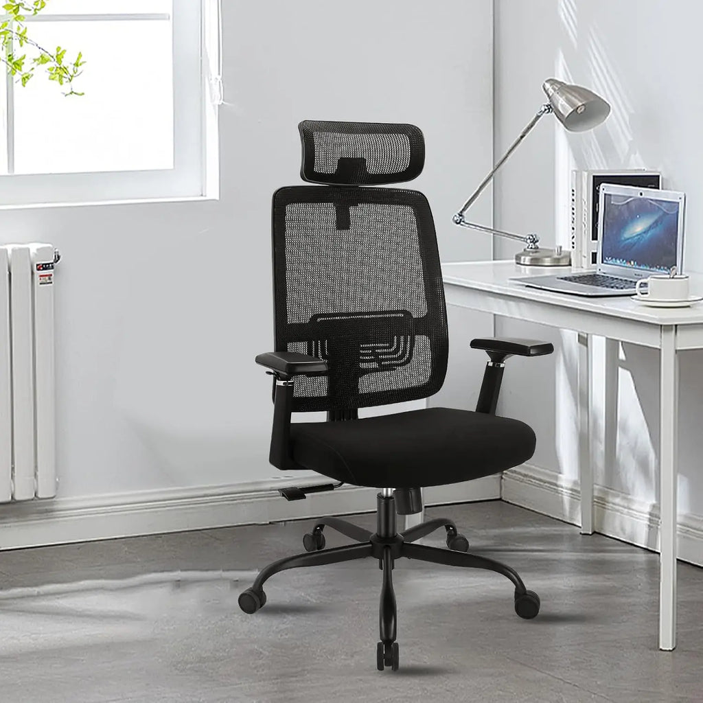 Lumbar Support Office Chair 120°Tilt  with Soft Flip Up Arms