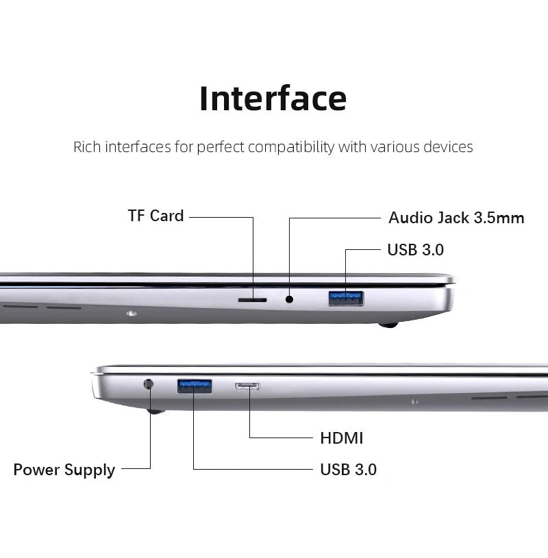 14.1inch Intel 11 Pro 2025 Notebook PC Office Computer PC