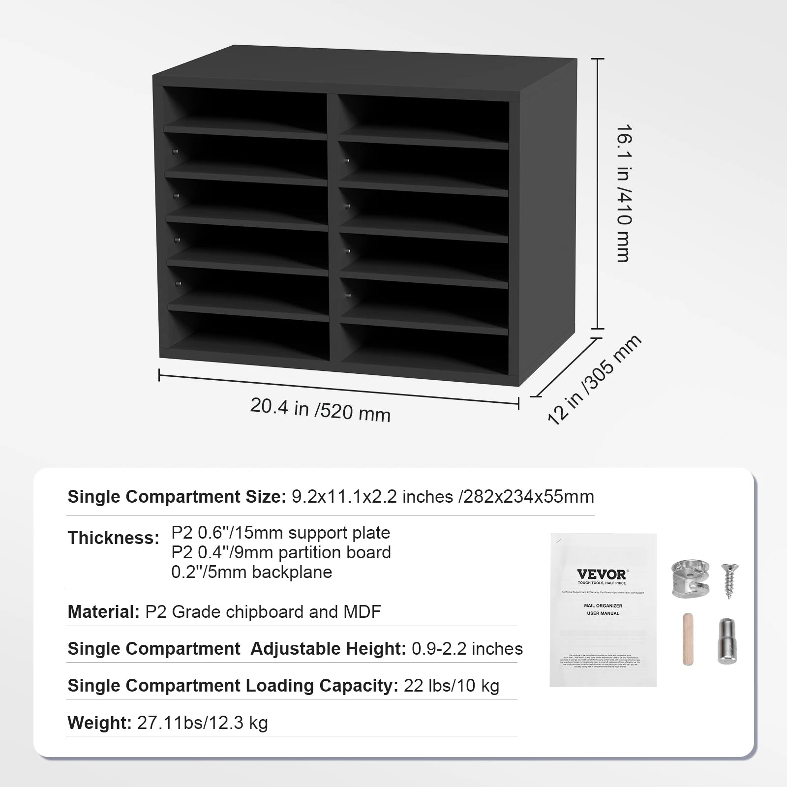 Literature Organizers 5/12/24/36 Compartments Office Mailbox