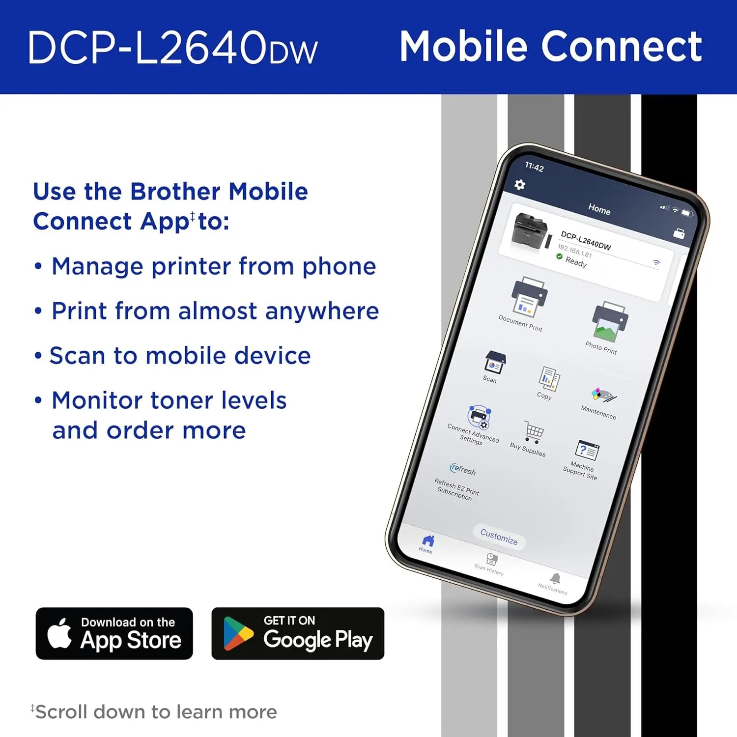 Wireless Multi-Function Laser Printer  Copy and Scan