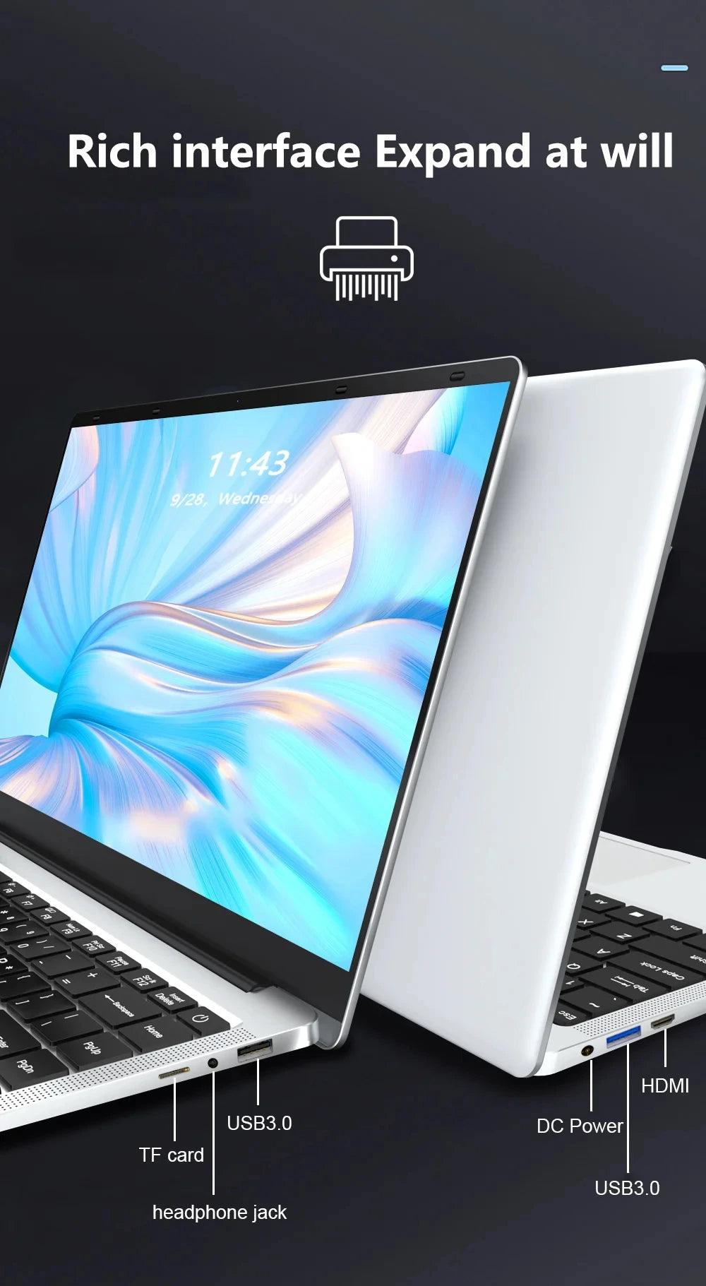 14.1inch Intel 11 Pro 2025 Notebook PC Office Computer PC