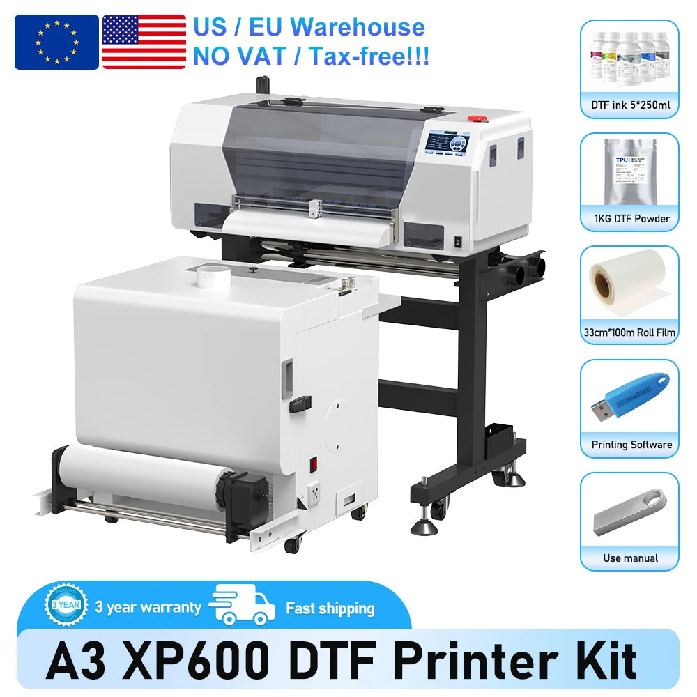 A3 DTF Printer/A3 XP600 DTF Printer/A4 L805 DTF Printer Printing Machine For T-shirt For Metal Wooden Direct Transfer Printer