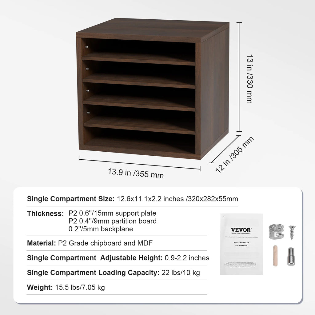 Literature Organizers 5/12/24/36 Compartments Office Mailbox