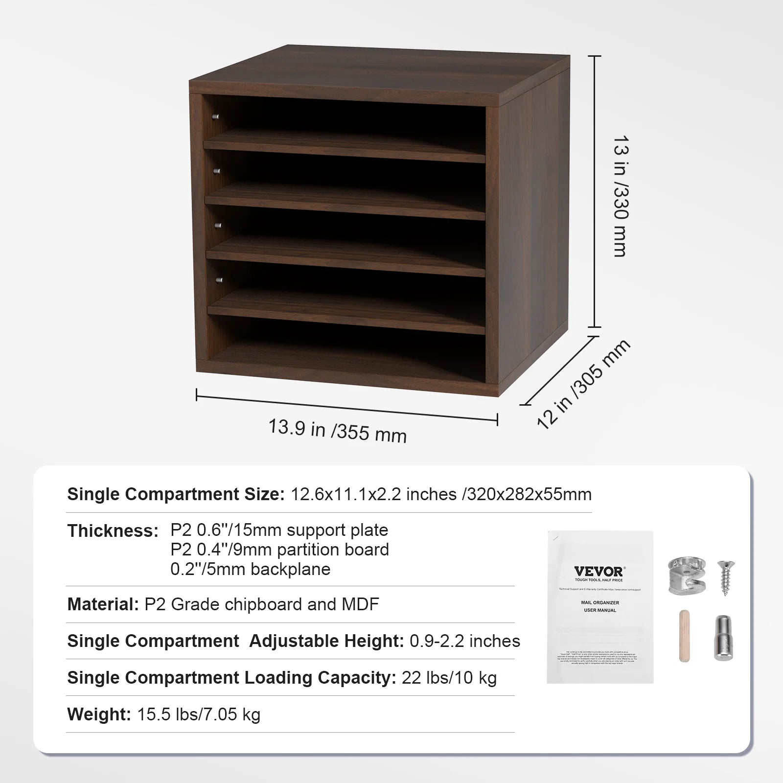 Literature Organizers 5/12/24/36 Compartments Office Mailbox