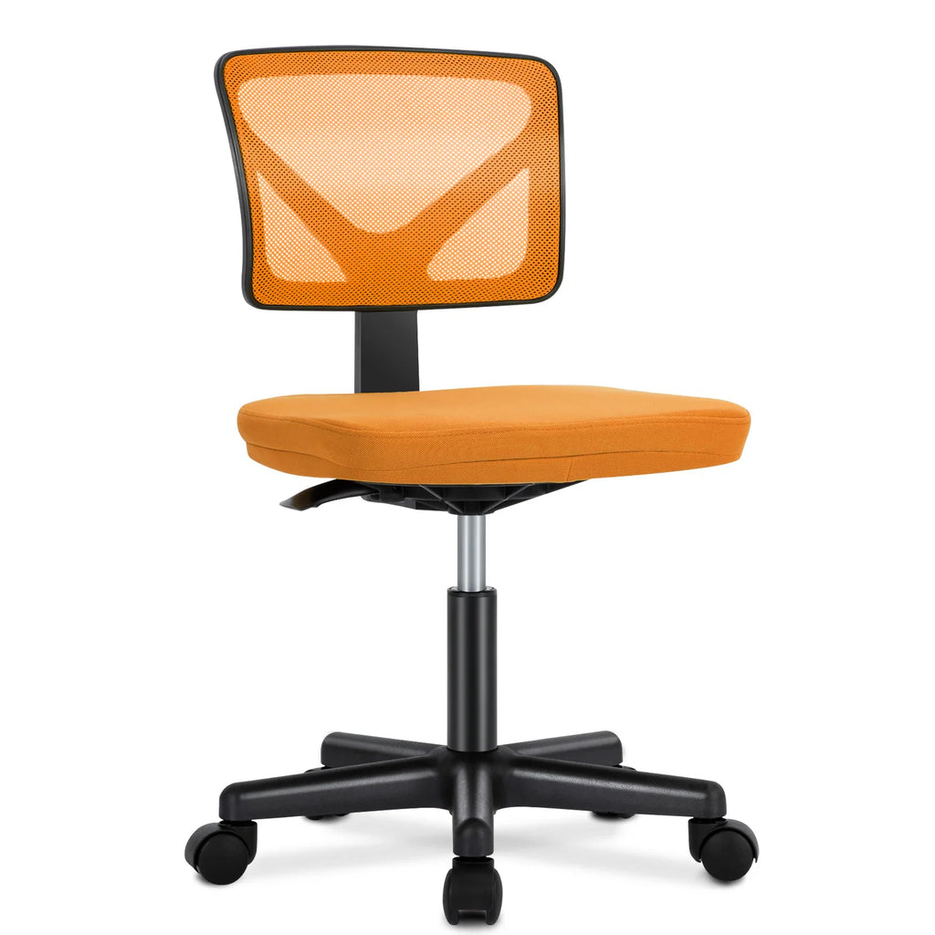 Armless Office Chair  with Adjustable Height  Rolling Swivel Chair