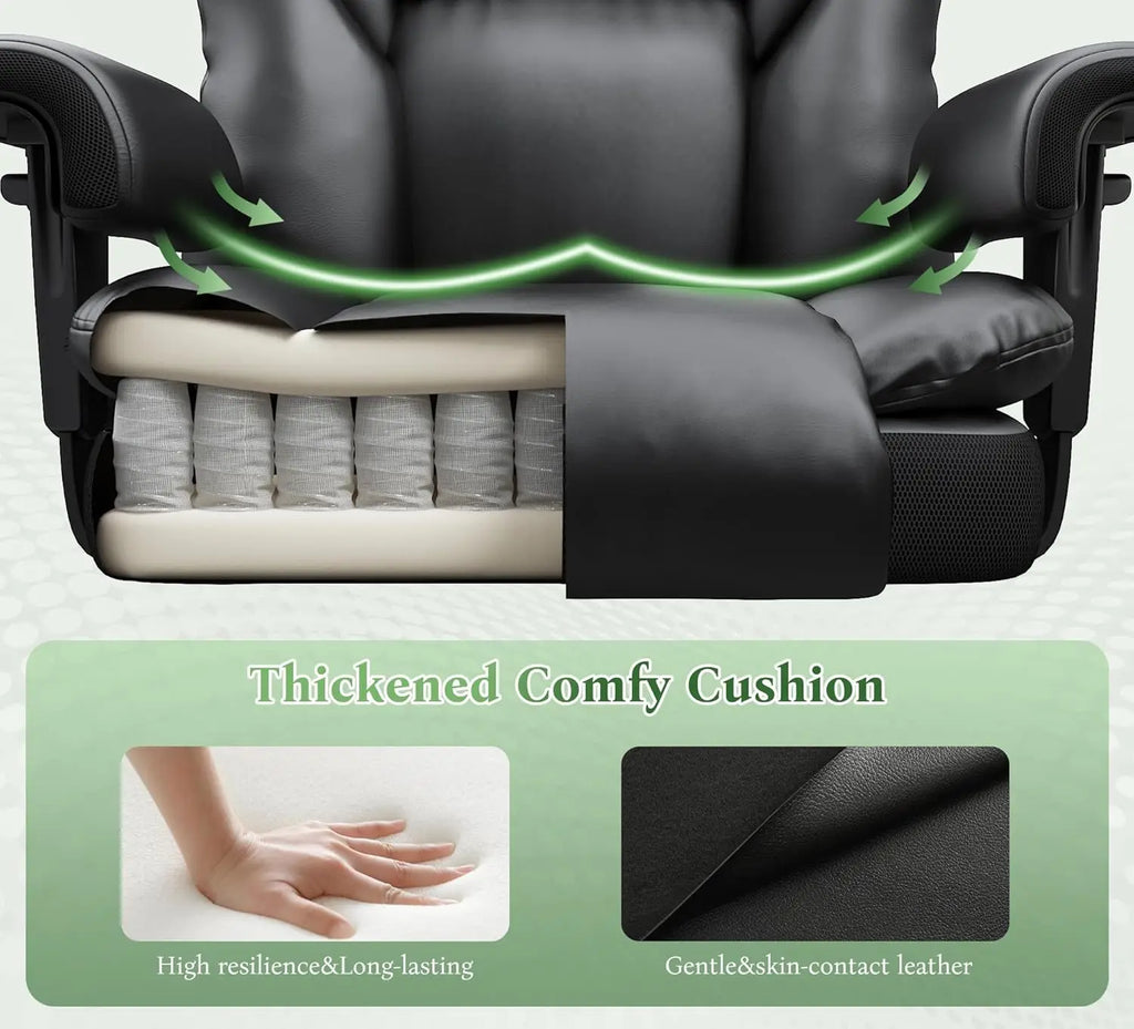 Office Chair with High Back, Big and Tall  with Foot Rest & Arms,