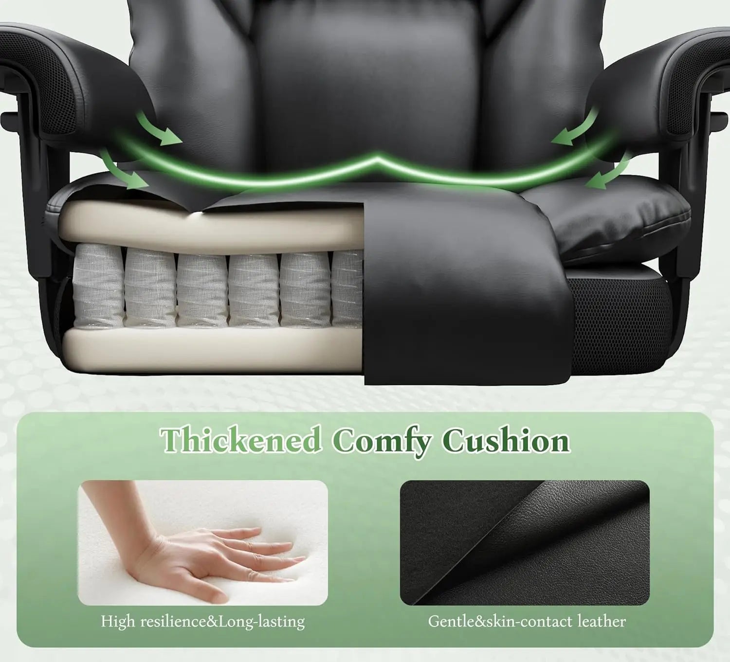 Office Chair with High Back, Big and Tall  with Foot Rest & Arms,