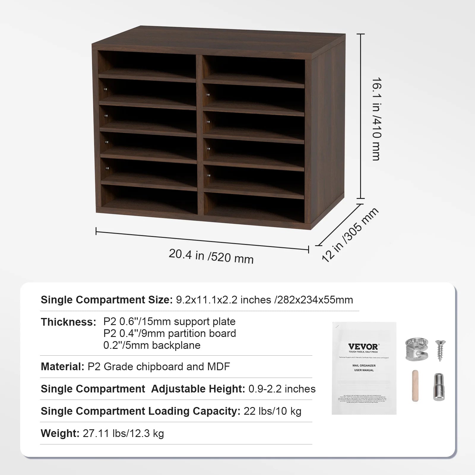 Literature Organizers 5/12/24/36 Compartments Office Mailbox