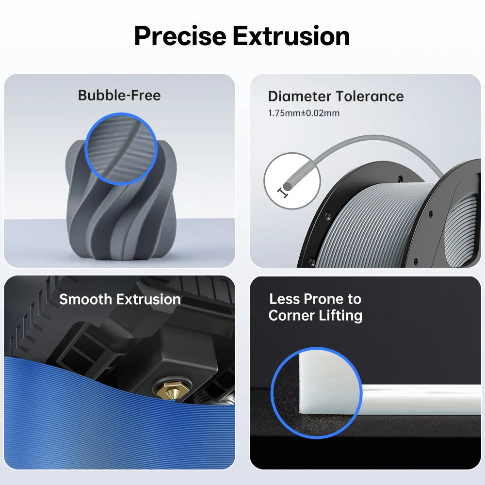 1.75mm Plastic PLA Cable for 3D Printer Multi-colored Rubber