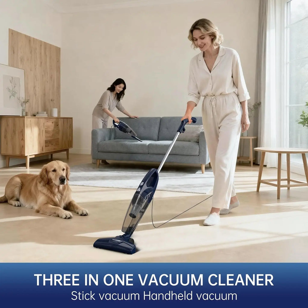 Corded Stick Vacuum for Hair & Hard Floors - Lightweight, 3-in-1