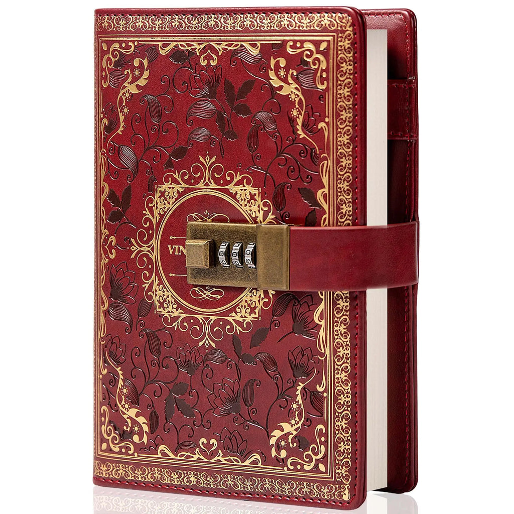 Retro Digital Password Notebook Journal with Lock Diary