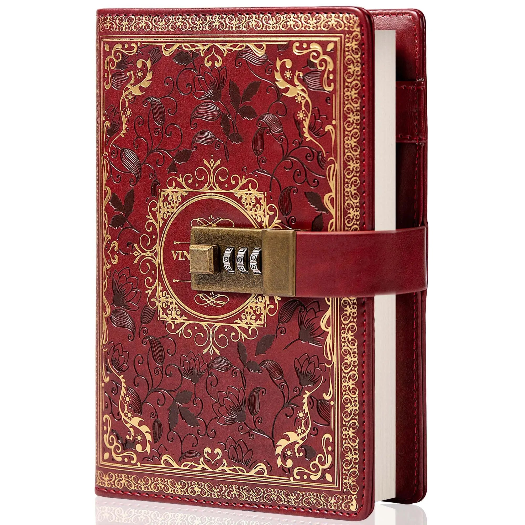 Retro Digital Password Notebook Journal with Lock Diary