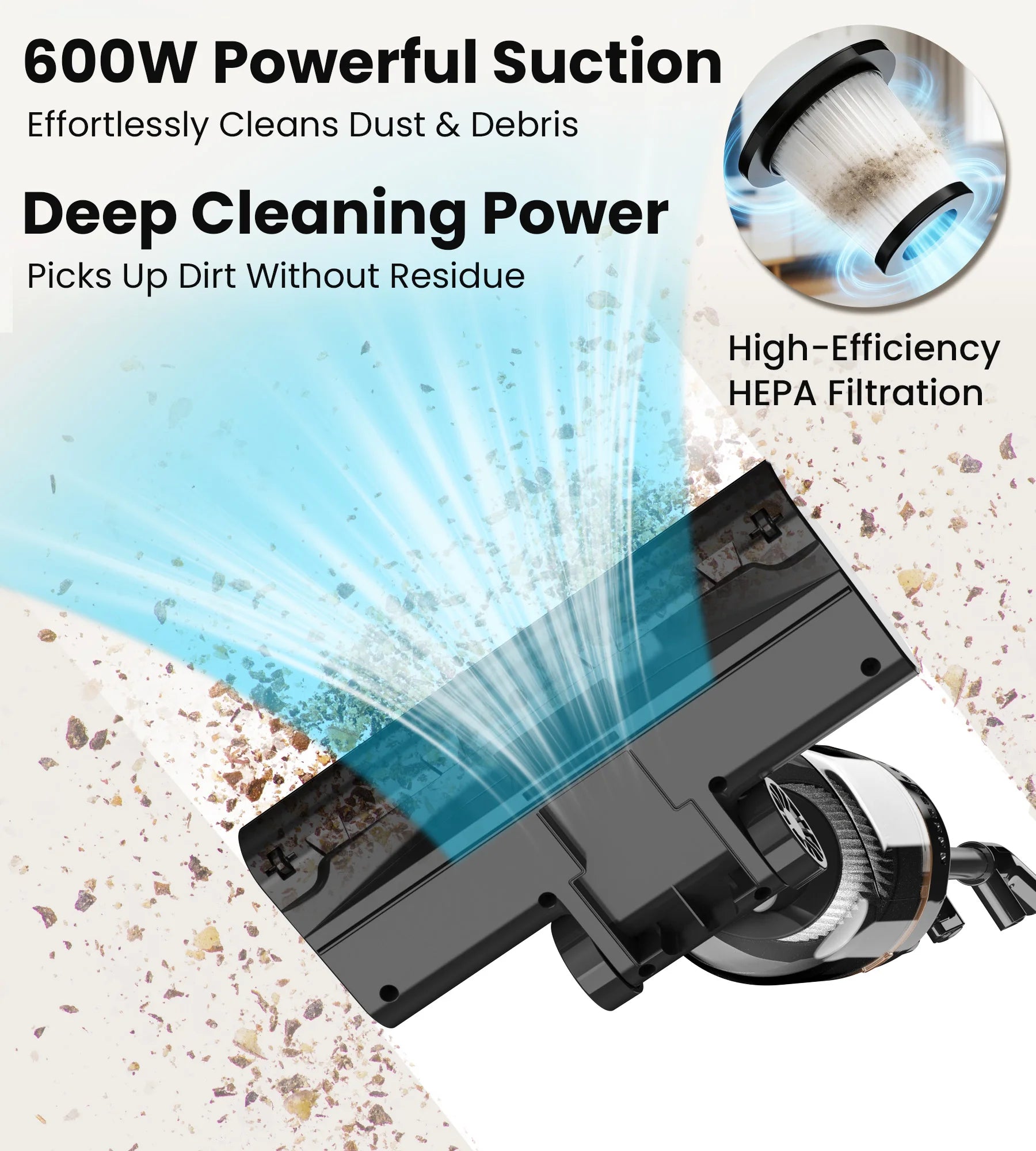 INSE R7 Corded Vacuum Cleaner 600W Powerful Handheld 3 in 1 Lightweight