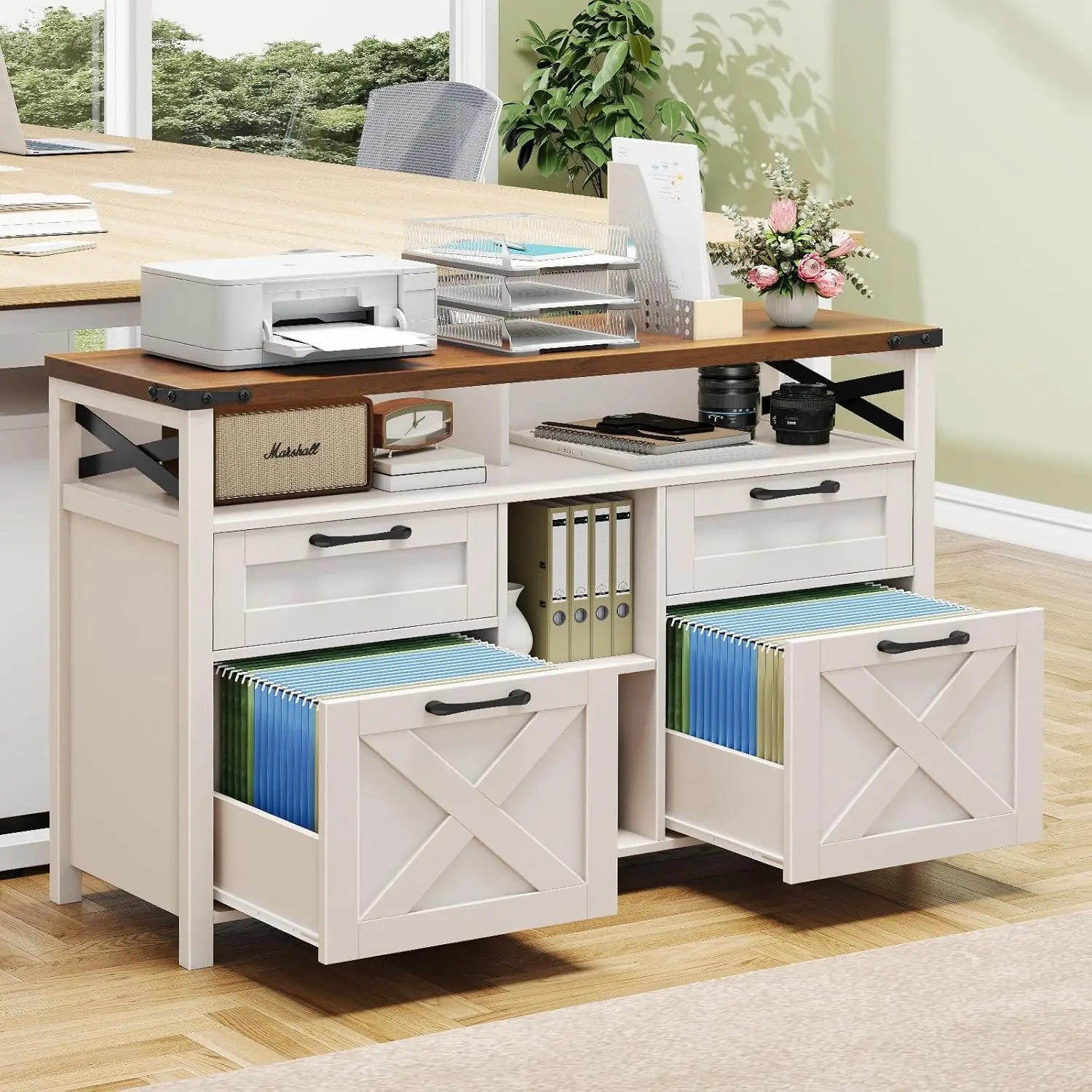 Filing  Storage Cabinets 4 Drawer with Adjustable Shelf,