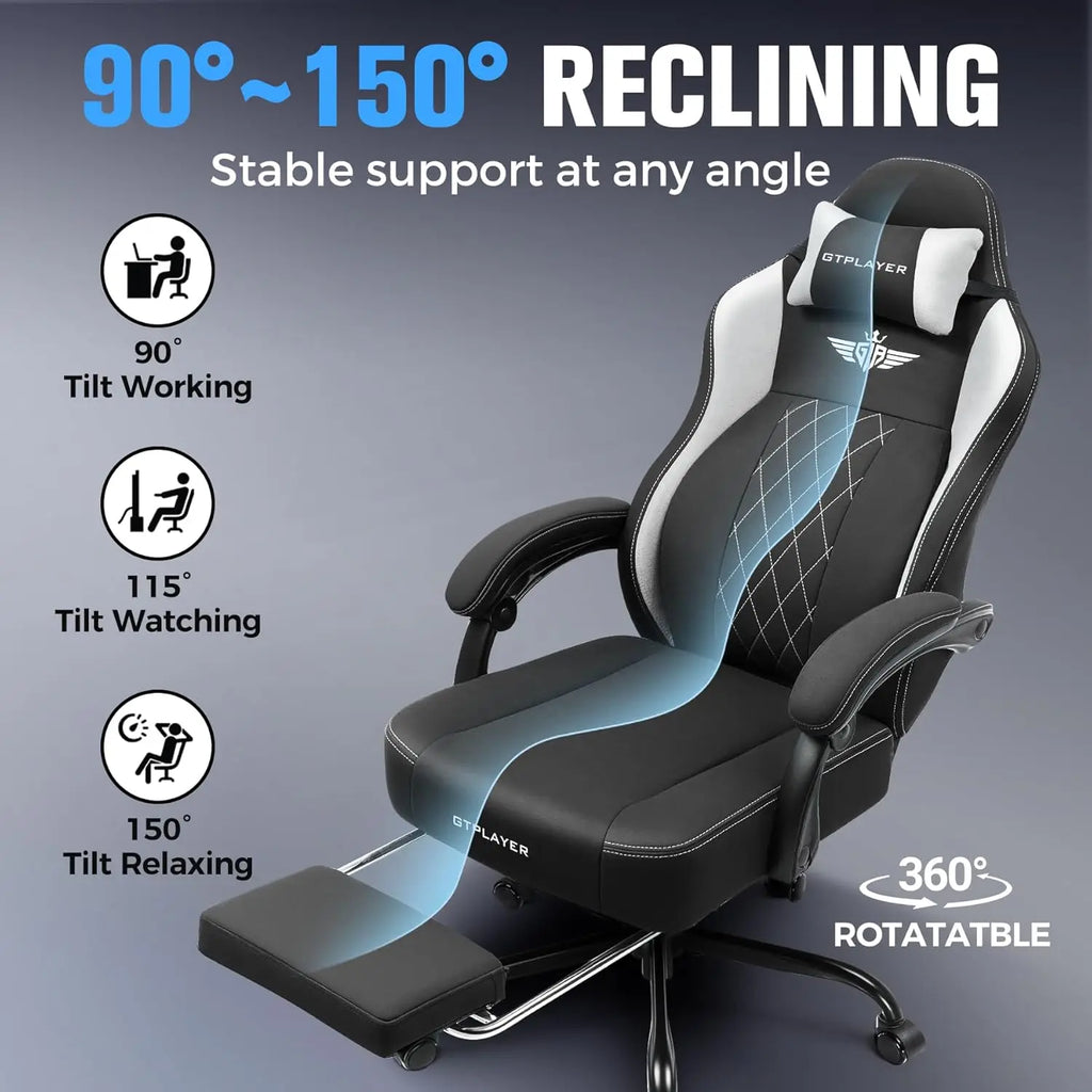 Large  Gaming Chair with Lumbar Support,