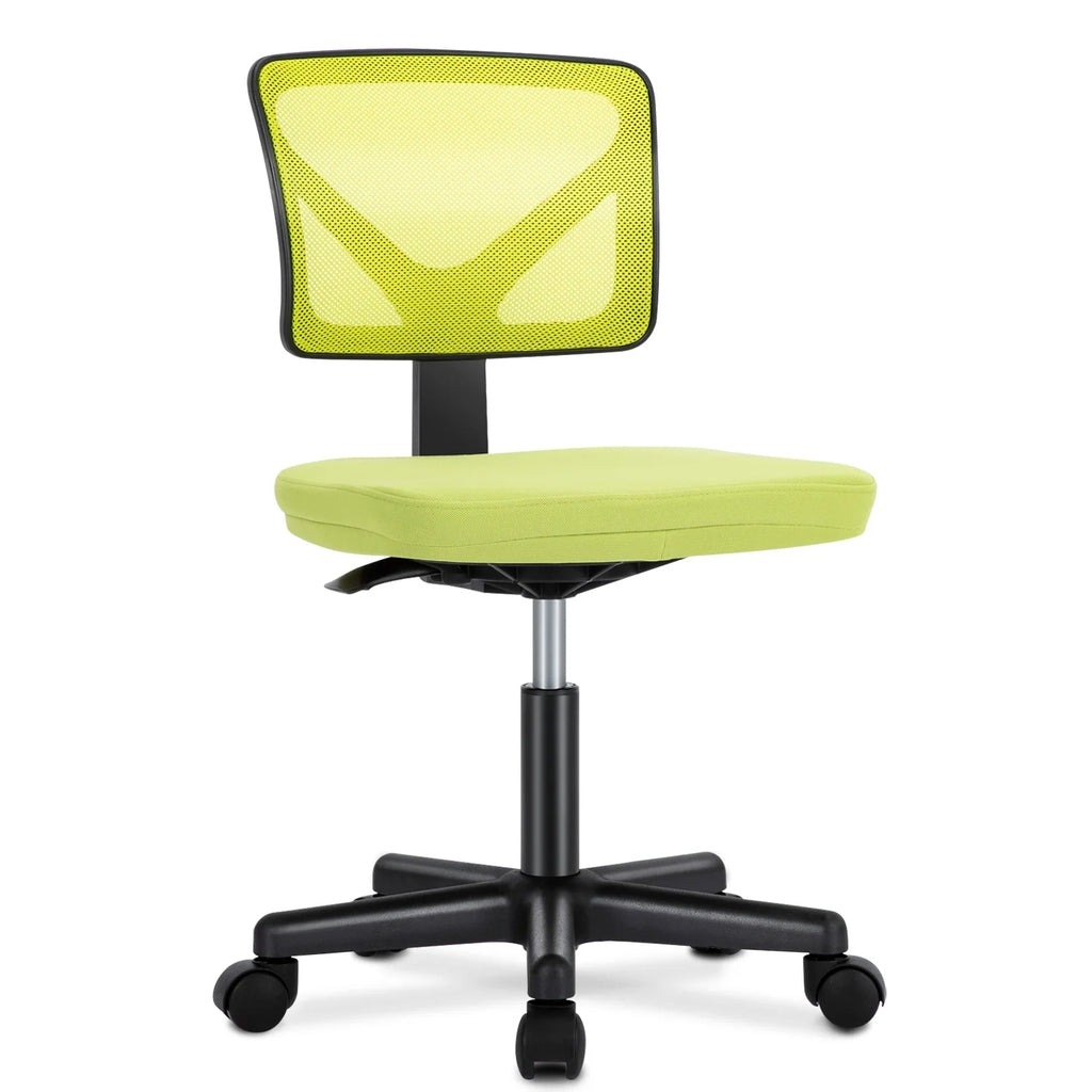 Armless Office Chair  with Adjustable Height  Rolling Swivel Chair