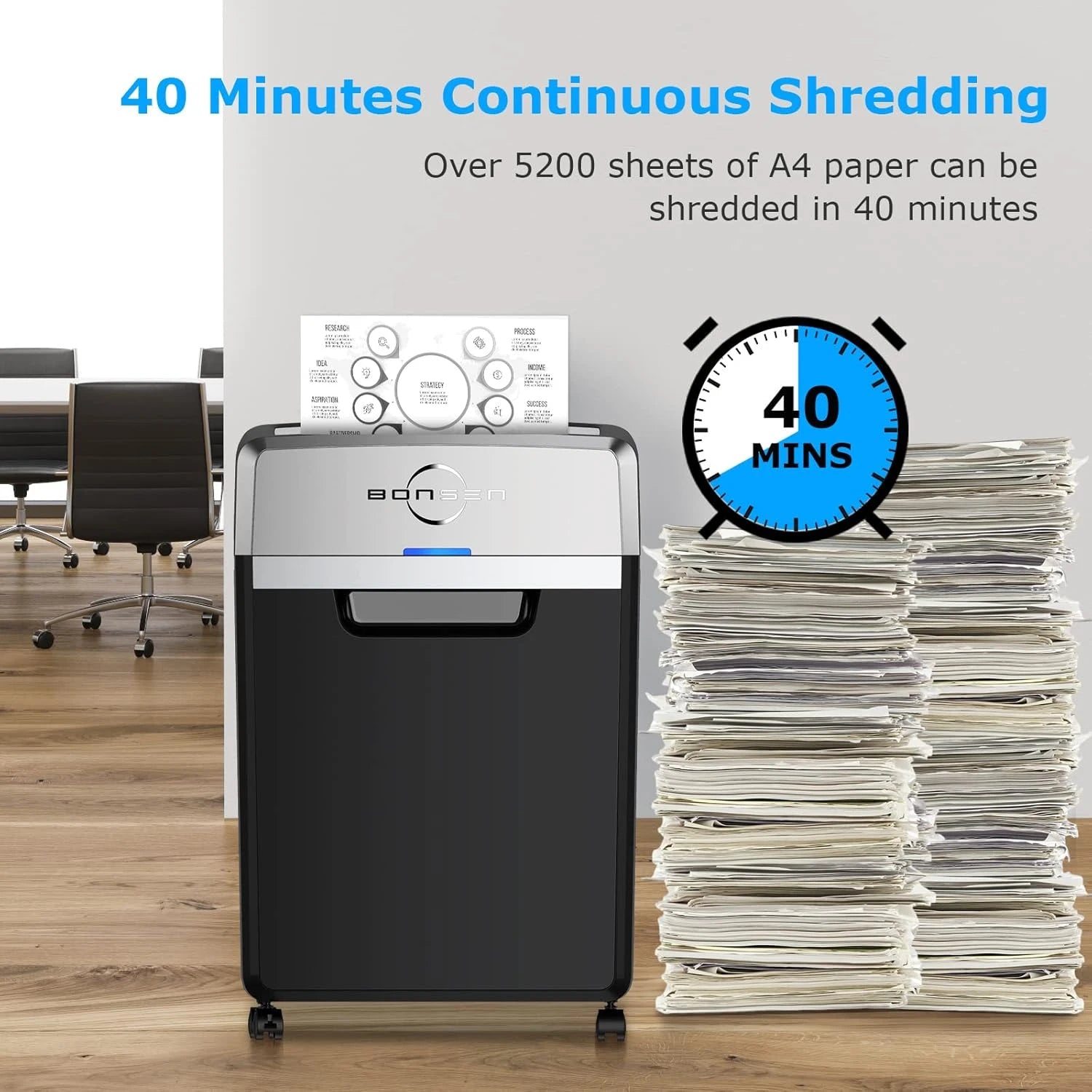 Heavy Duty Paper Shredder,  for Office and Quiet