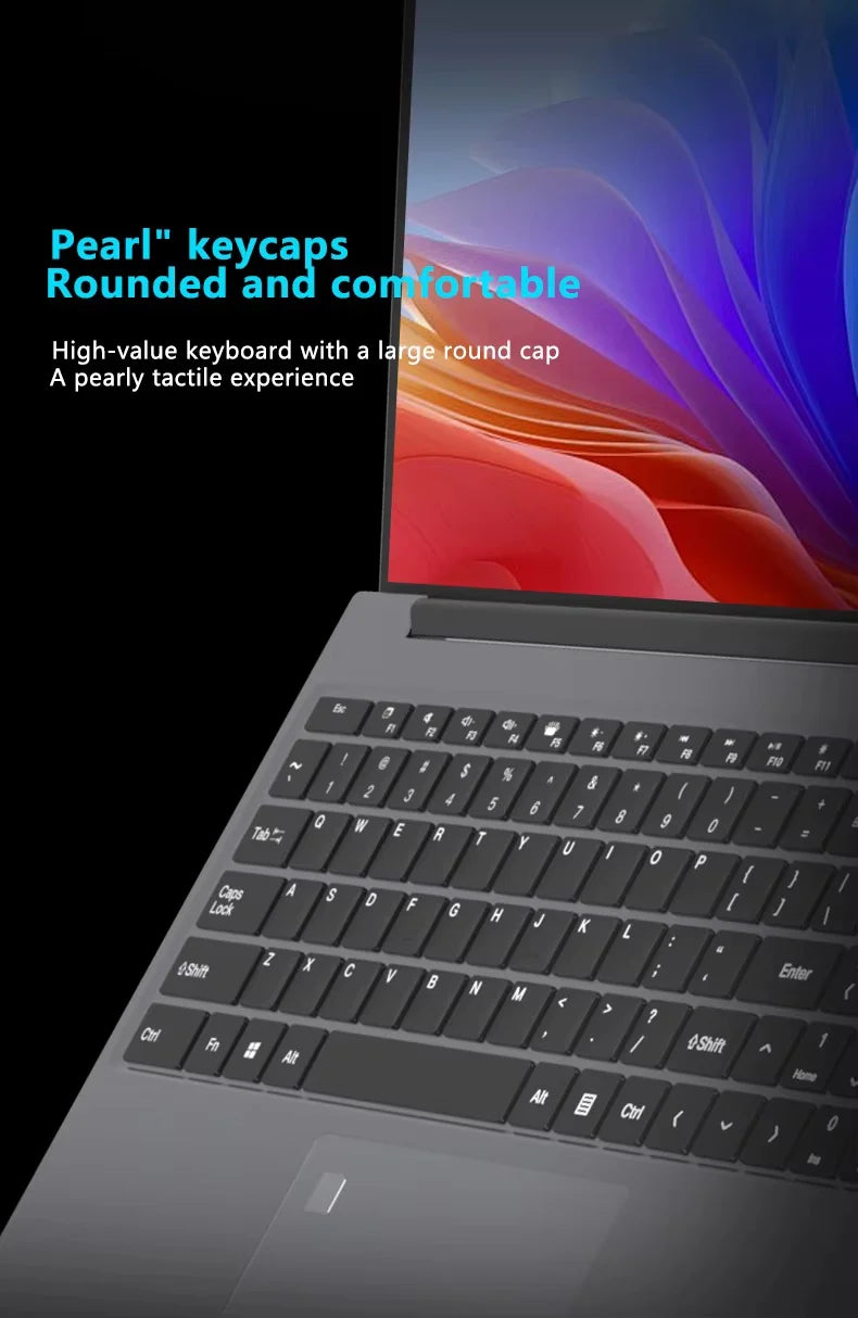15.6" Ultra Slim Intel Core Computer Notebook PC Fingerprint Unlock Gaming