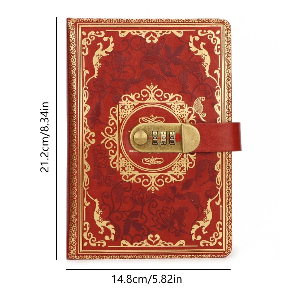Retro Digital Password Notebook Journal with Lock Diary