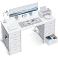 48 Inch White Computer Desk for Home Office and Gaming